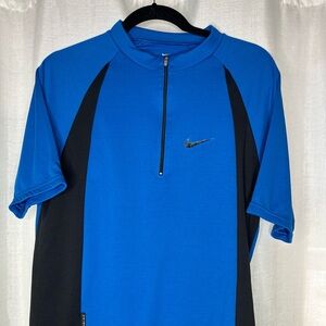 Men’s Nike bike road cycling blue jersey shirt short sleeve size large